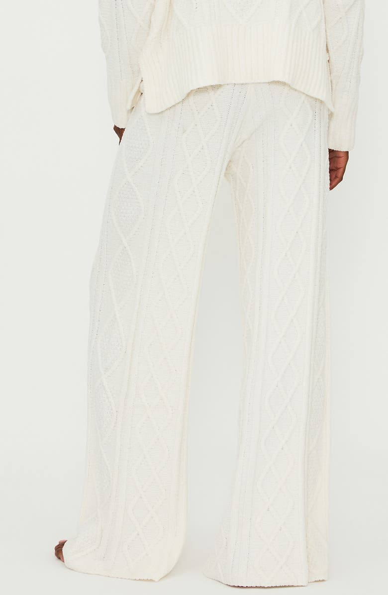 Beach Riot Rayne Cable Knit Pants, Alternate, color, Cream Cable