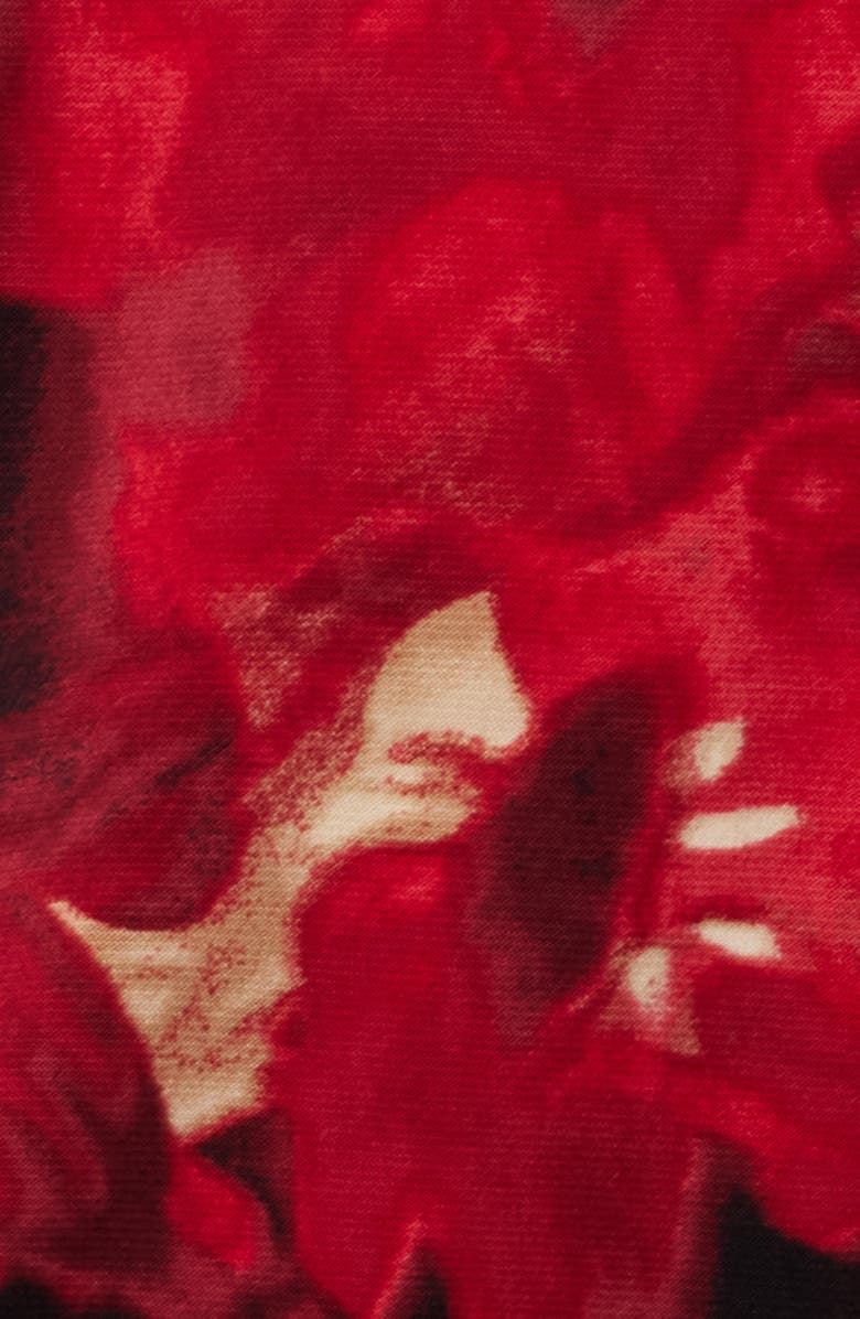 Anne Klein Floral Pleat Neck Shell, Alternate, color, 