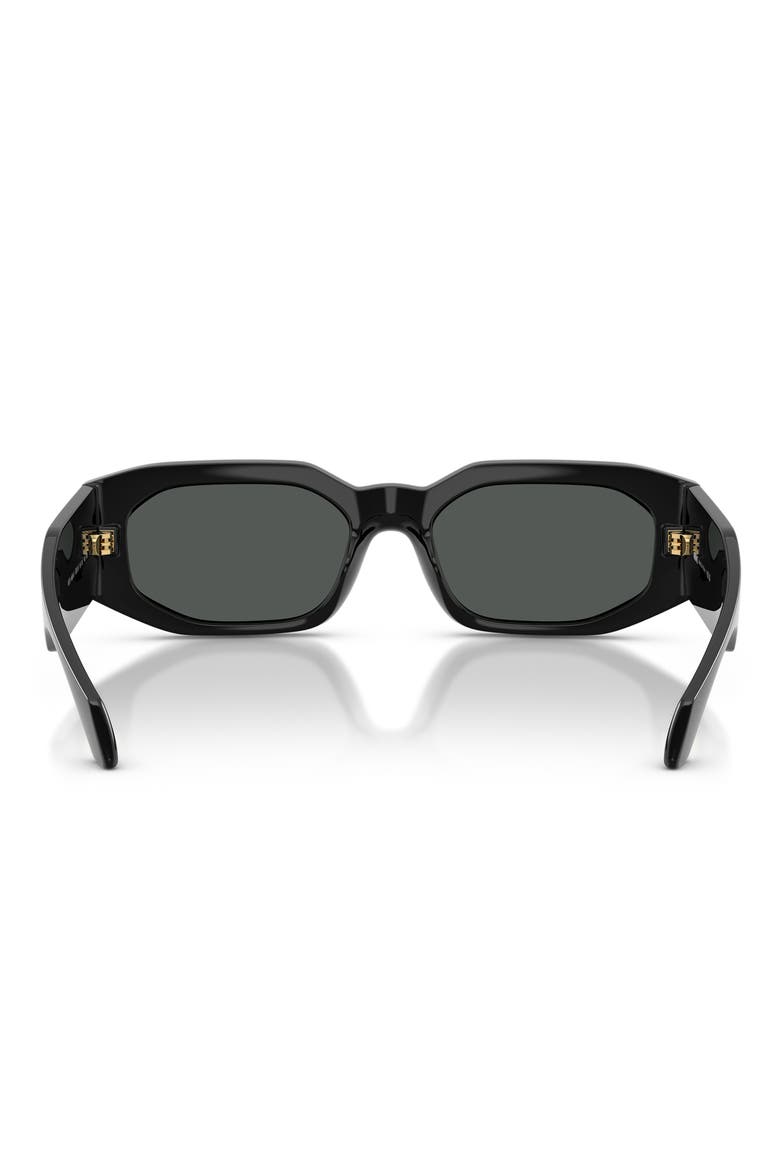 55mm Irregular Sunglasses, Alternate, color, BLACK