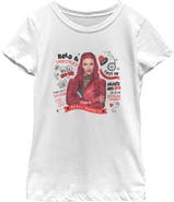 Descendants Girls' Red Rebel Royalty Graphic Short Sleeve T-Shirt