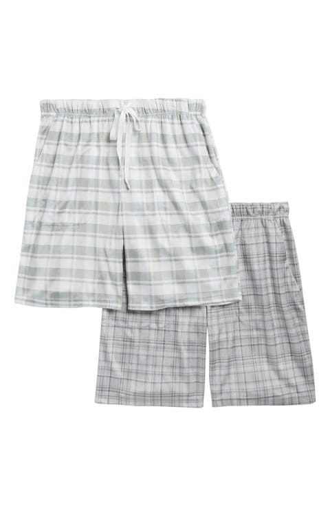 2-Pack Assorted Plaid Pajama Shorts