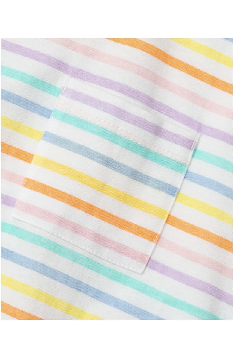 Lands' End Girls Meet and Greet Pocket Tee, Alternate, color, Colorful Stripe