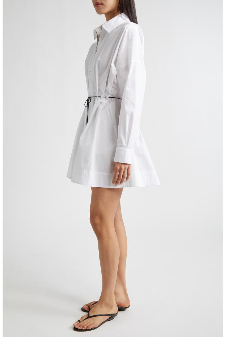 Chi Long Sleeve Mini Shirtdress, Alternate, color, WHITE
