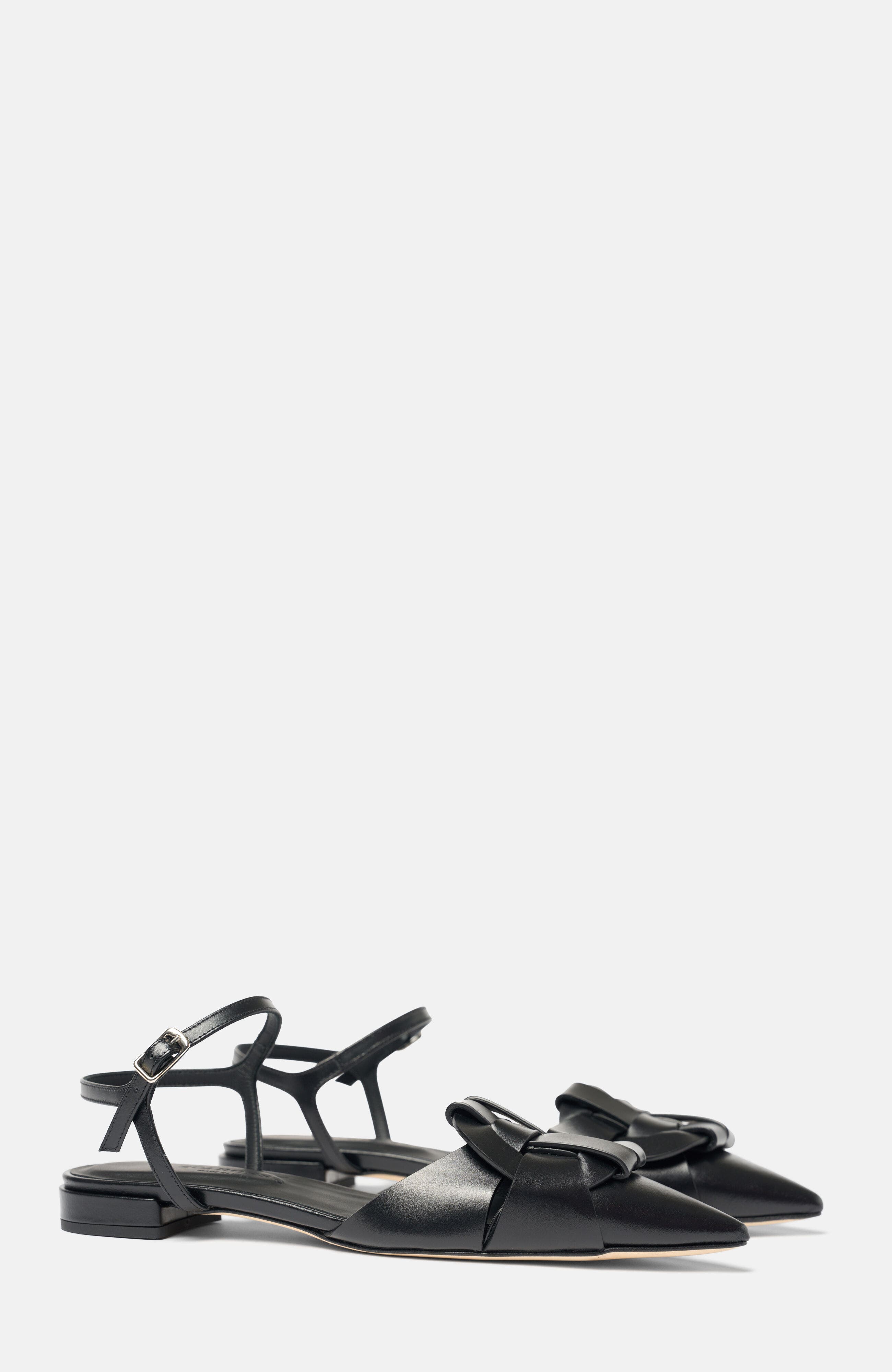 SCAROSSO Amanda Ballerinas, Main, color, Black - Calf