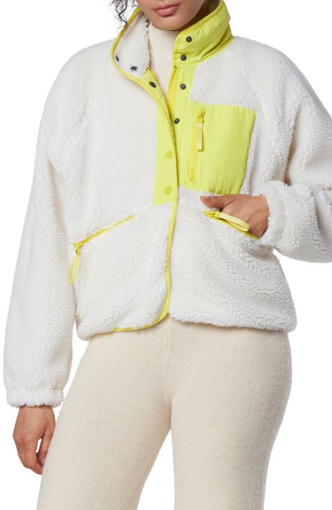 Mixed Media Fleece Zip Jacket