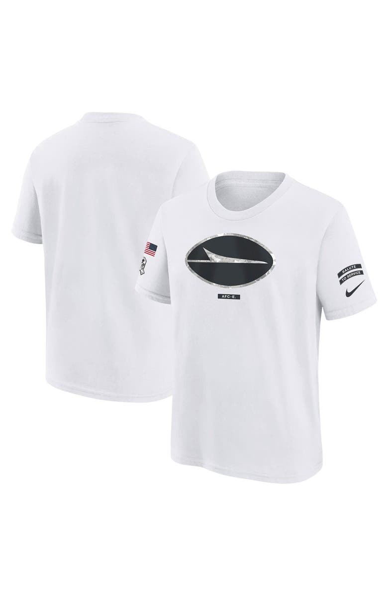 Nike Youth Nike White New York Jets 2024 Salute To Service T-Shirt, Alternate, color, White