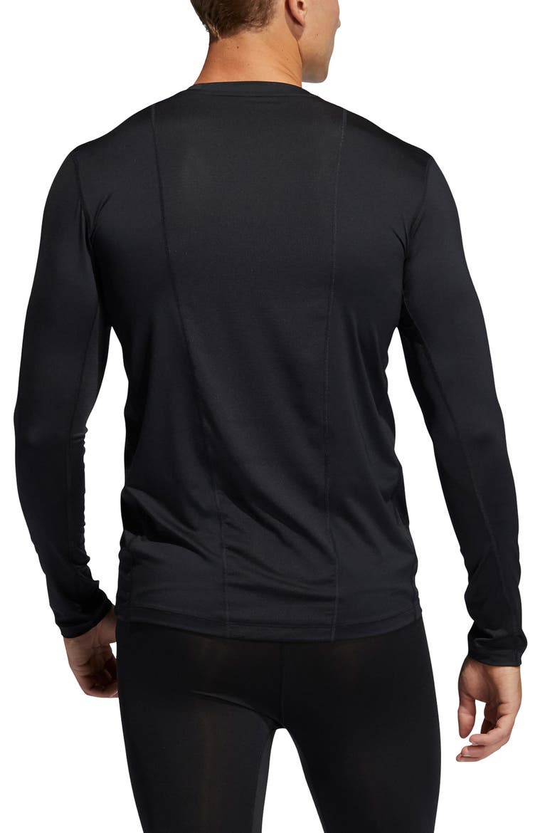 Techfit Long Sleeve Training T-Shirt, Alternate, color, BLACK