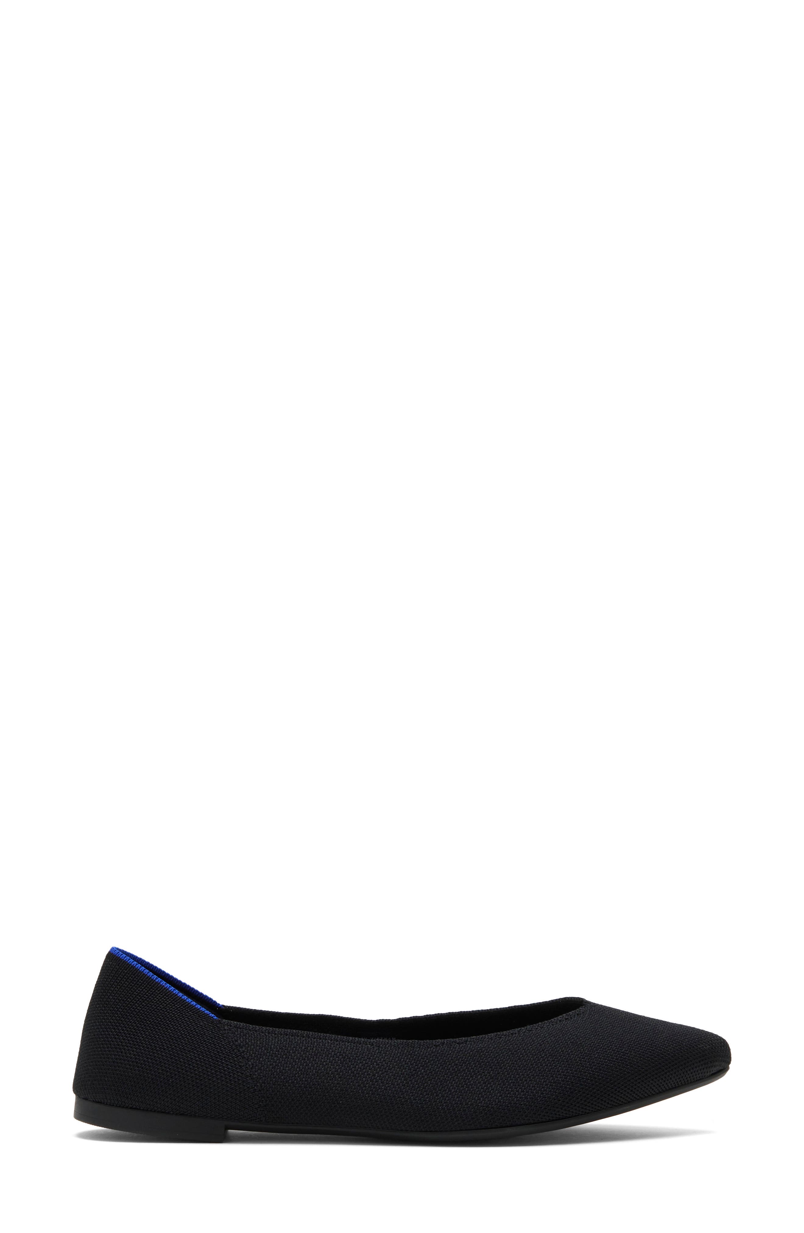 The Point III Pointed Toe Flat, Alternate, color, BLACK