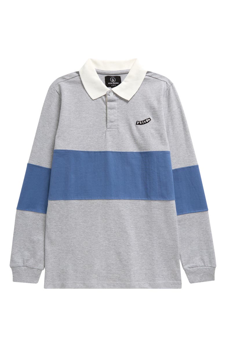 Volcom Kids
 Vando Long Sleeve Rugby Shirt, Main, color, 