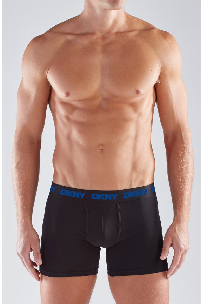 3-Pack Stretch Cotton Boxer Briefs, Alternate, color, BLACK/ LIMOGES/ BRIGHT WHITE