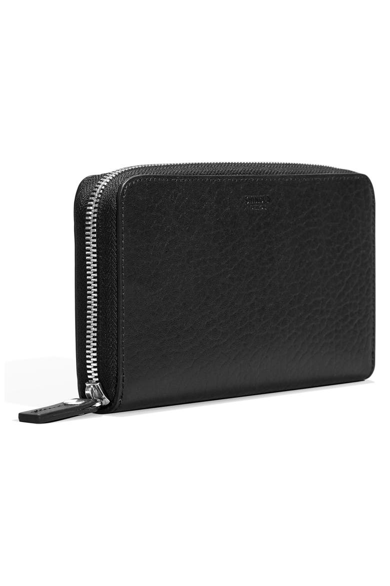Signature Lea Leather Continental Wallet, Alternate, color, BLACK