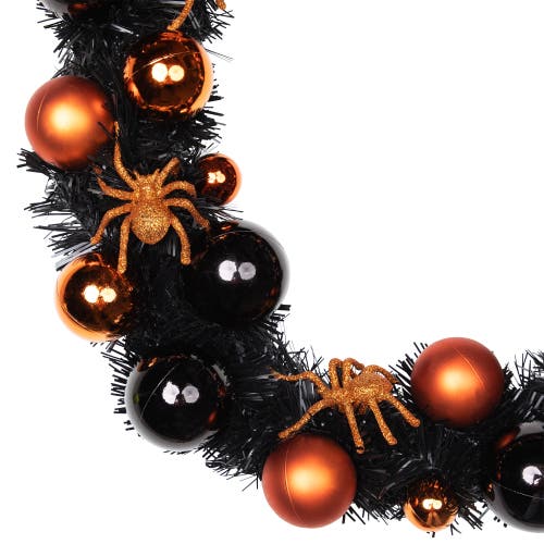 Northlight Spiders And Ornaments Halloween Wreath In Black