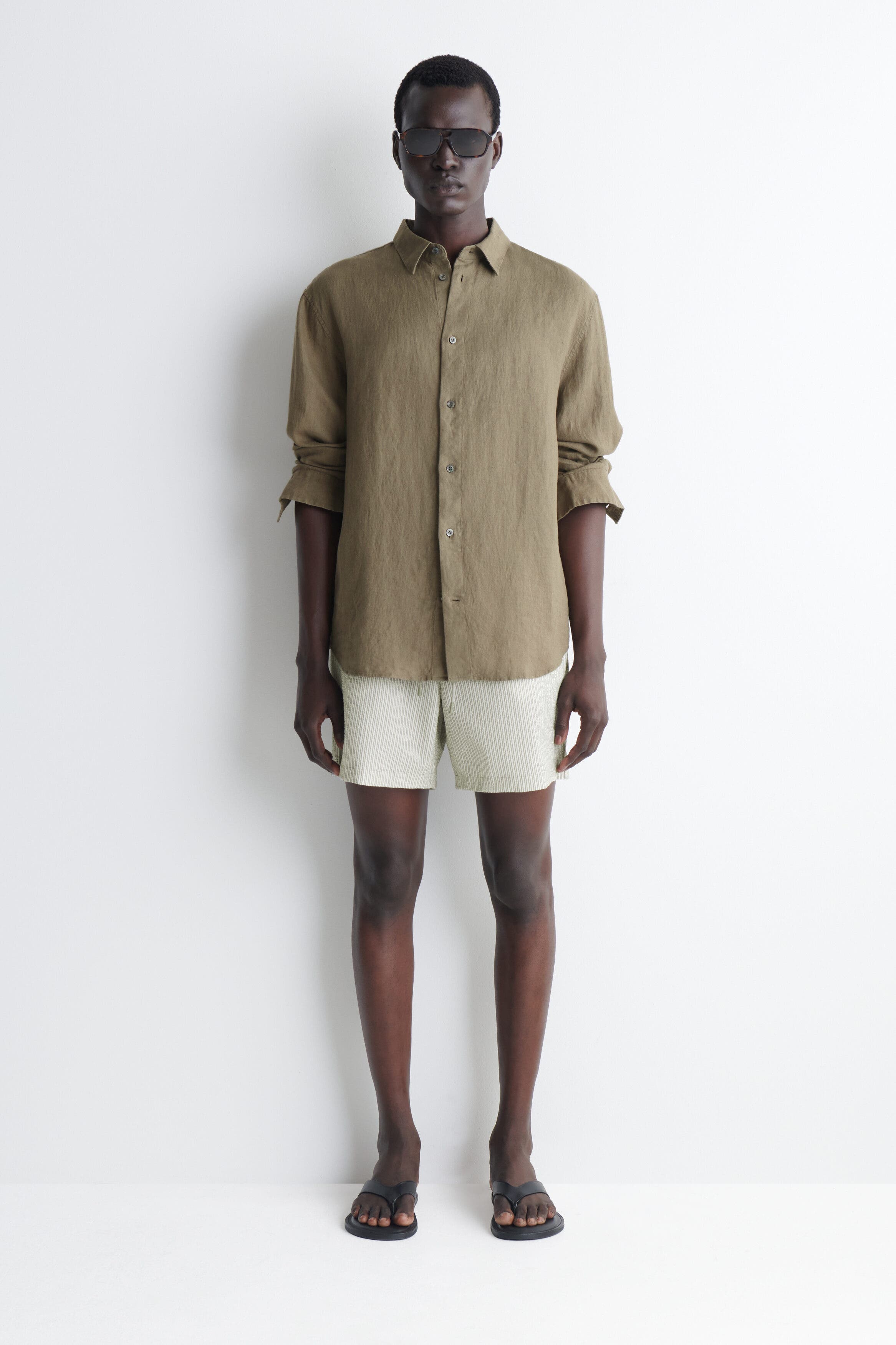 selected KHAKI / STRIPED