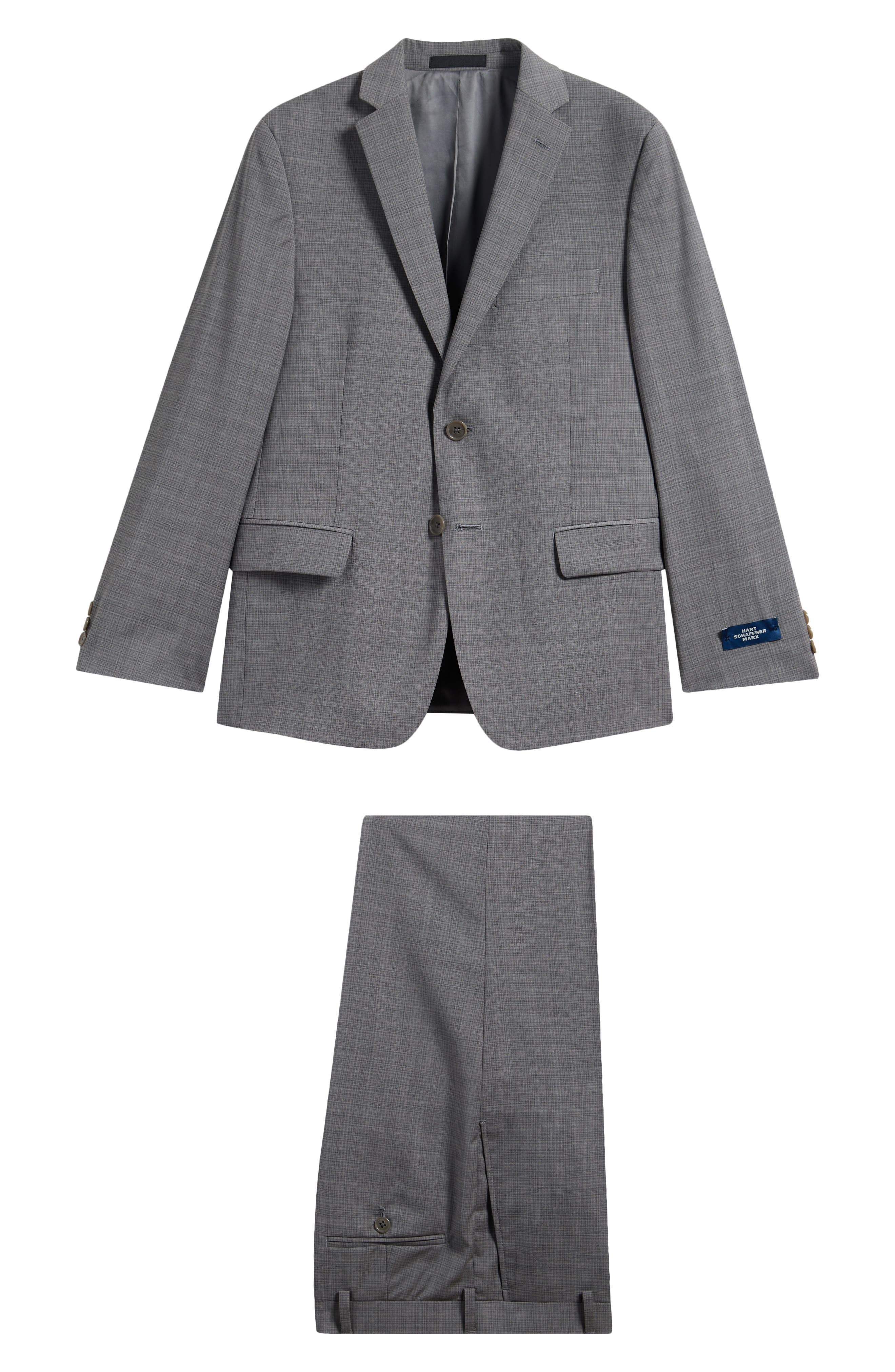 Kids' Plaid Stretch Wool Suit