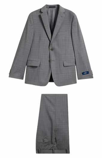Kids' Plaid Stretch Wool Suit