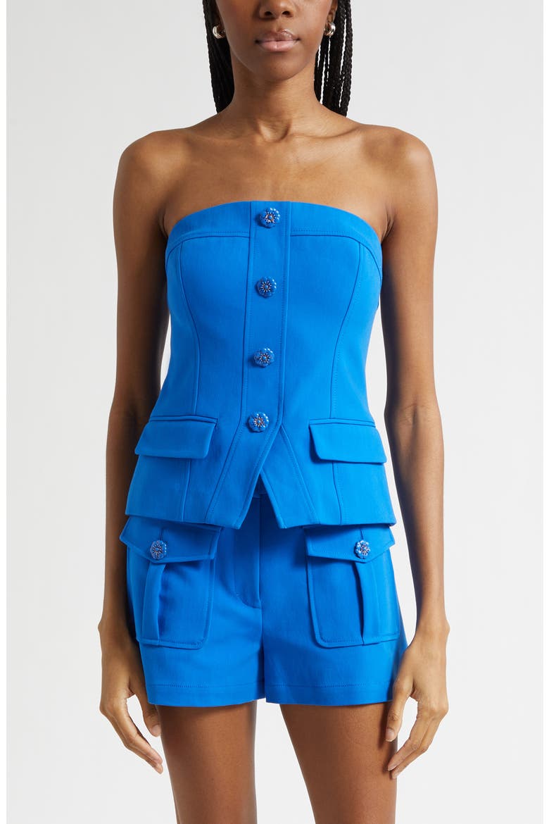 Eva Strapless Top, Main, color, CAPRI BLUE