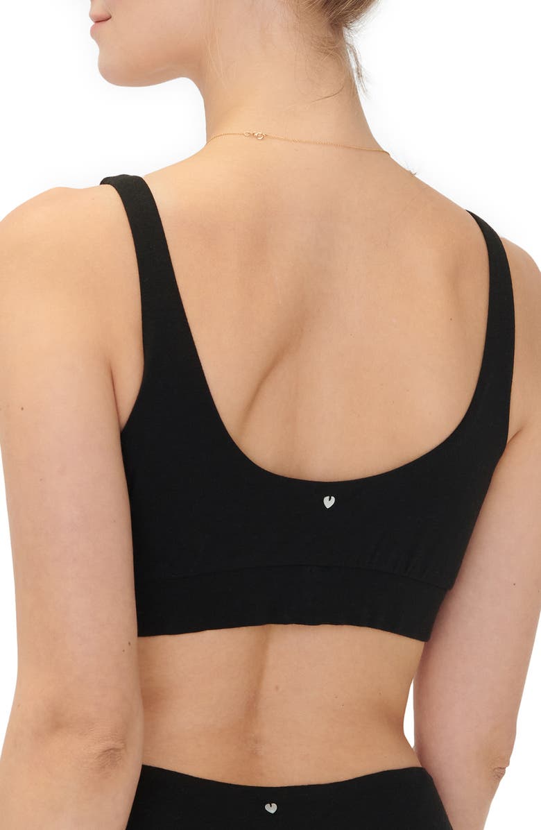 HATCH Crossover Pima Cotton Blend Nursing Bra, Alternate, color, Black