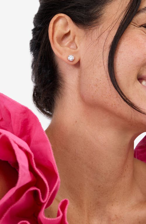 Melinda Maria Baroness Cubic Zirconia Stud Earrings In Silverhite