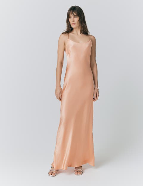 Kallie Satin Maxi Slip Dress