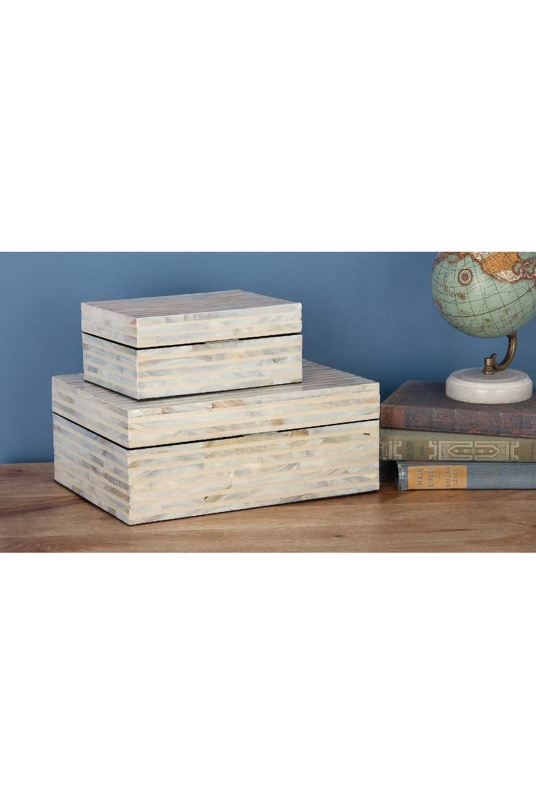 White Coastal Box - Set of 2, Alternate, color, WHITE