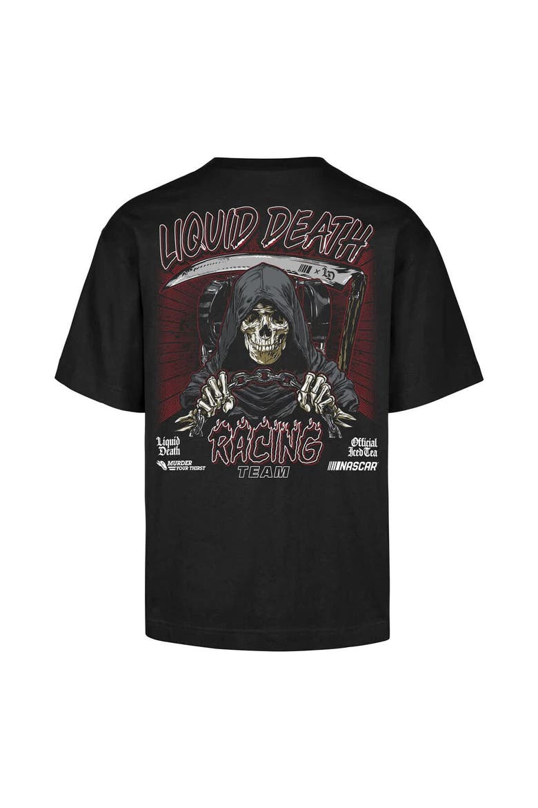 Men's '47  Black NASCAR Liquid Death Race Day Backer Foundation T-Shirt, Alternate, color, Black