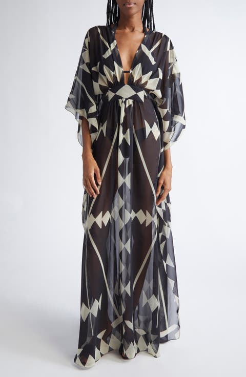 Secret Garden Georgette Caftan Dress