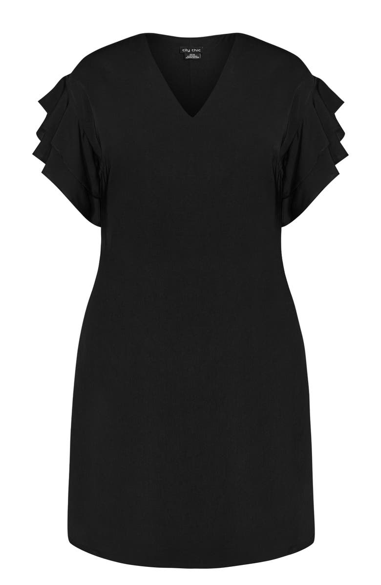 City Chic Double Frill A-Line Dress, Alternate, color,