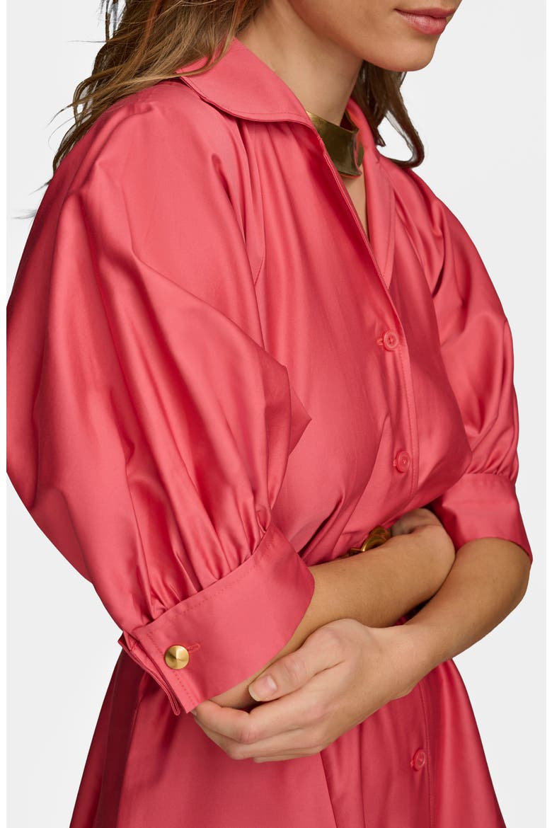 Cotton Midi Shirtdress, Alternate, color, ROSE QUART