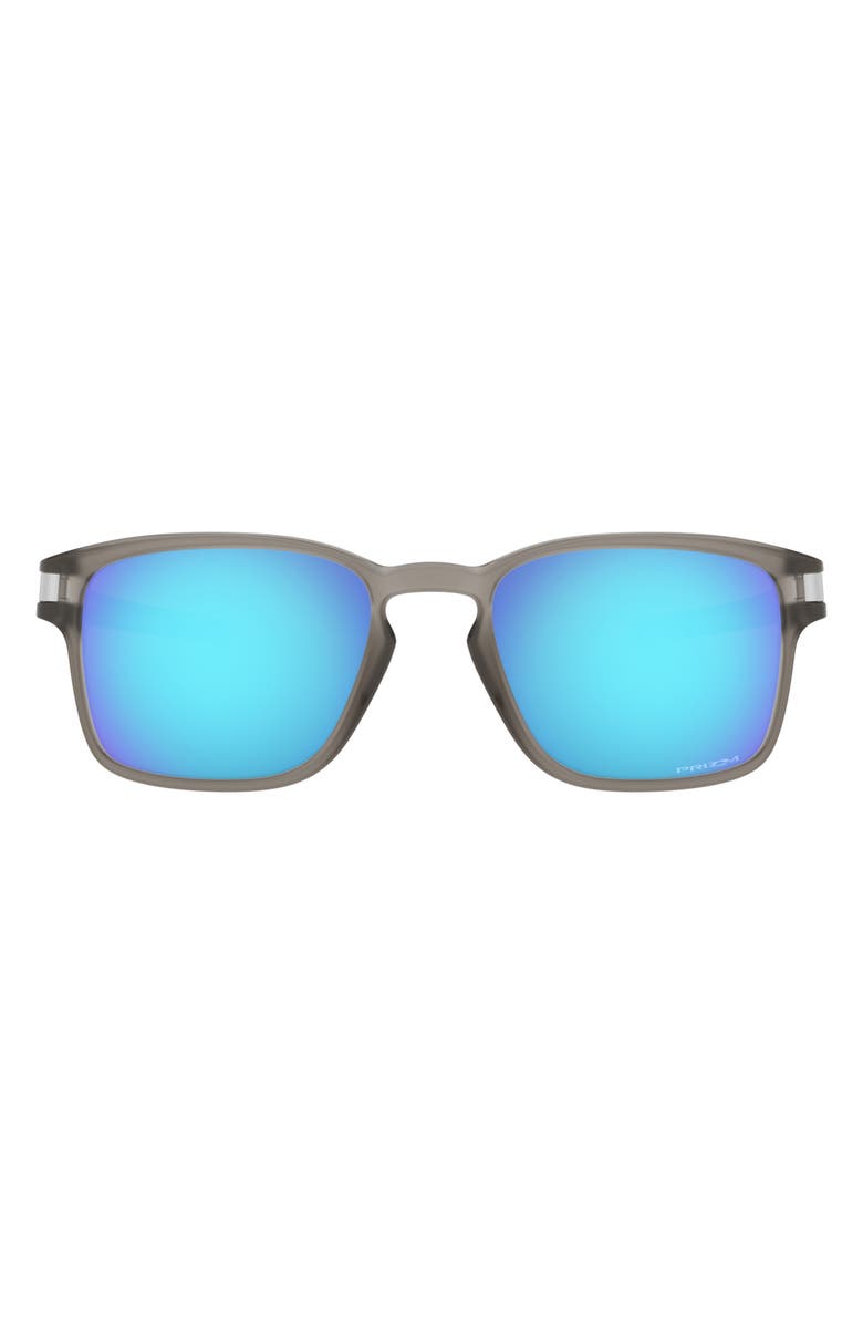 Oakley Latch 55mm Prizm<sup>™</sup> Rectangular Sunglasses, Main, color, Grey