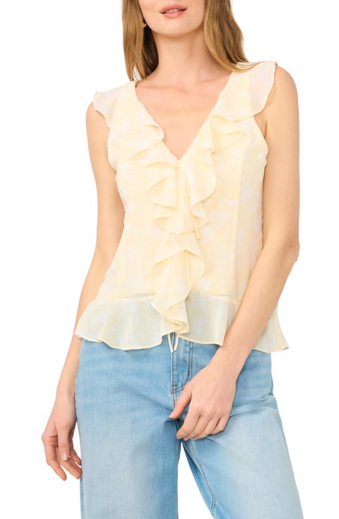 Ruffle V-Neck Top