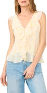 1.STATE Ruffle V-Neck Top