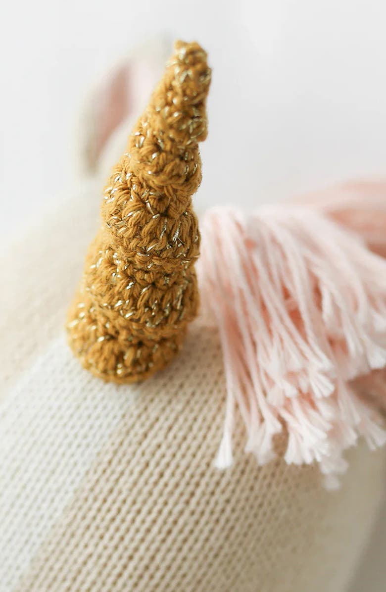 cuddle+kind Little Zara the Unicorn Stuffed Animal, Alternate, color, Ivory