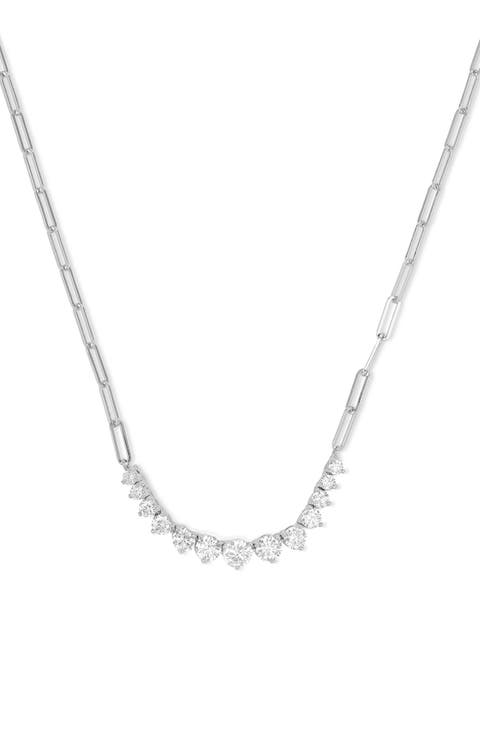 Not Your Basic Graduated Cubic Zirconia Necklace