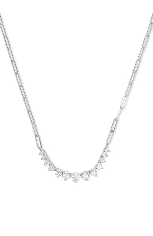 Melinda Maria Not Your Basic Graduated Cubic Zirconia Necklace In Silverhite