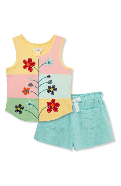 Peek Aren't You Curious Kids' Growing Flowers Tank & Gauze Shorts Set