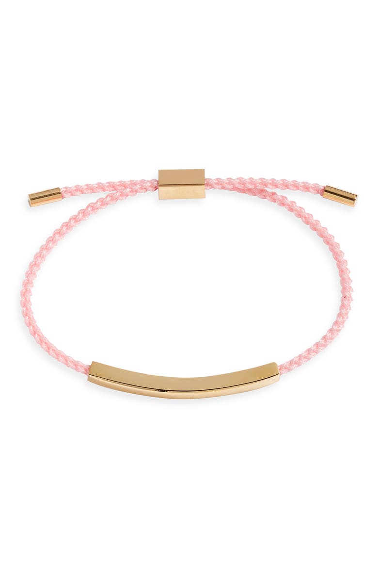 Braided Slider Bracelet, Main, color, PINK