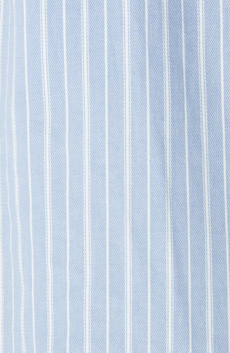 Alexander Wang Gender Inclusive Oversize Stripe Rigid Denim Shirt Jacket, Alternate, color, 