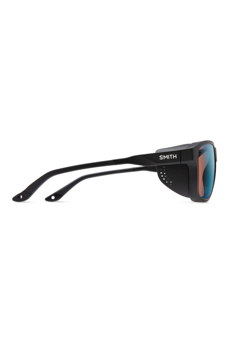 Embark 58mm ChromaPop™ Polarized Square Sunglasses, Alternate, color, MATTE BLACK / CHROMAPOP GLACIER PHOTOCHROMIC COPPER BLUE MIRROR