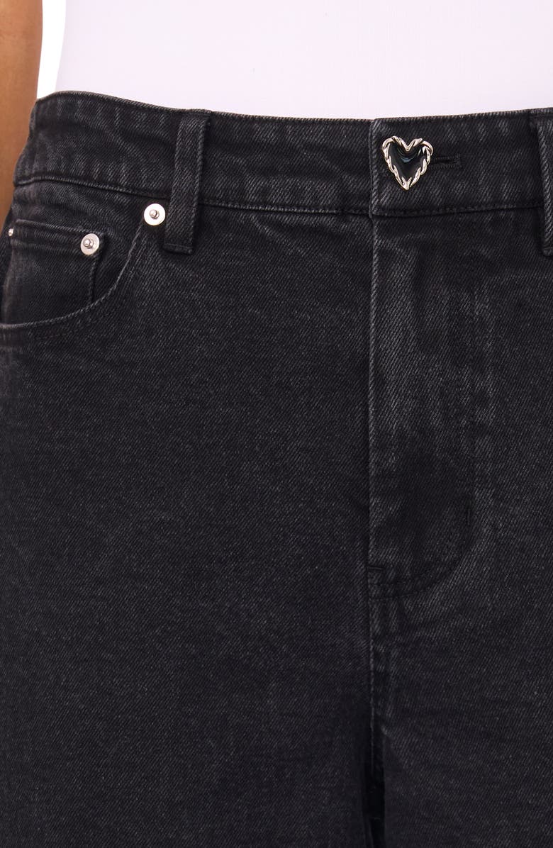 CeCe Classic High Waist Wide Leg Jeans, Alternate, color, Rich Black