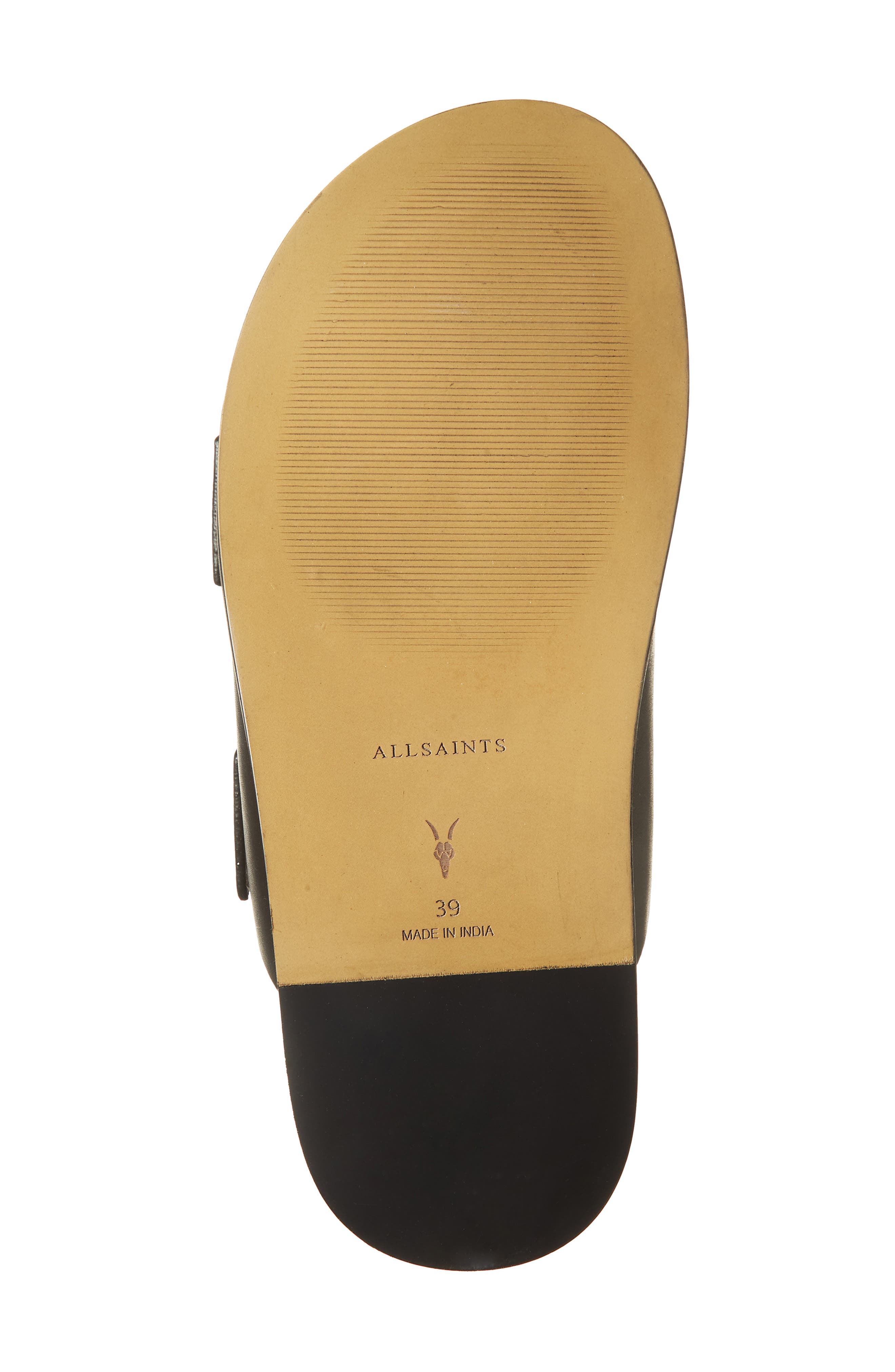 AllSaints Mia Double Strap Slide Sandal, Alternate, color, 