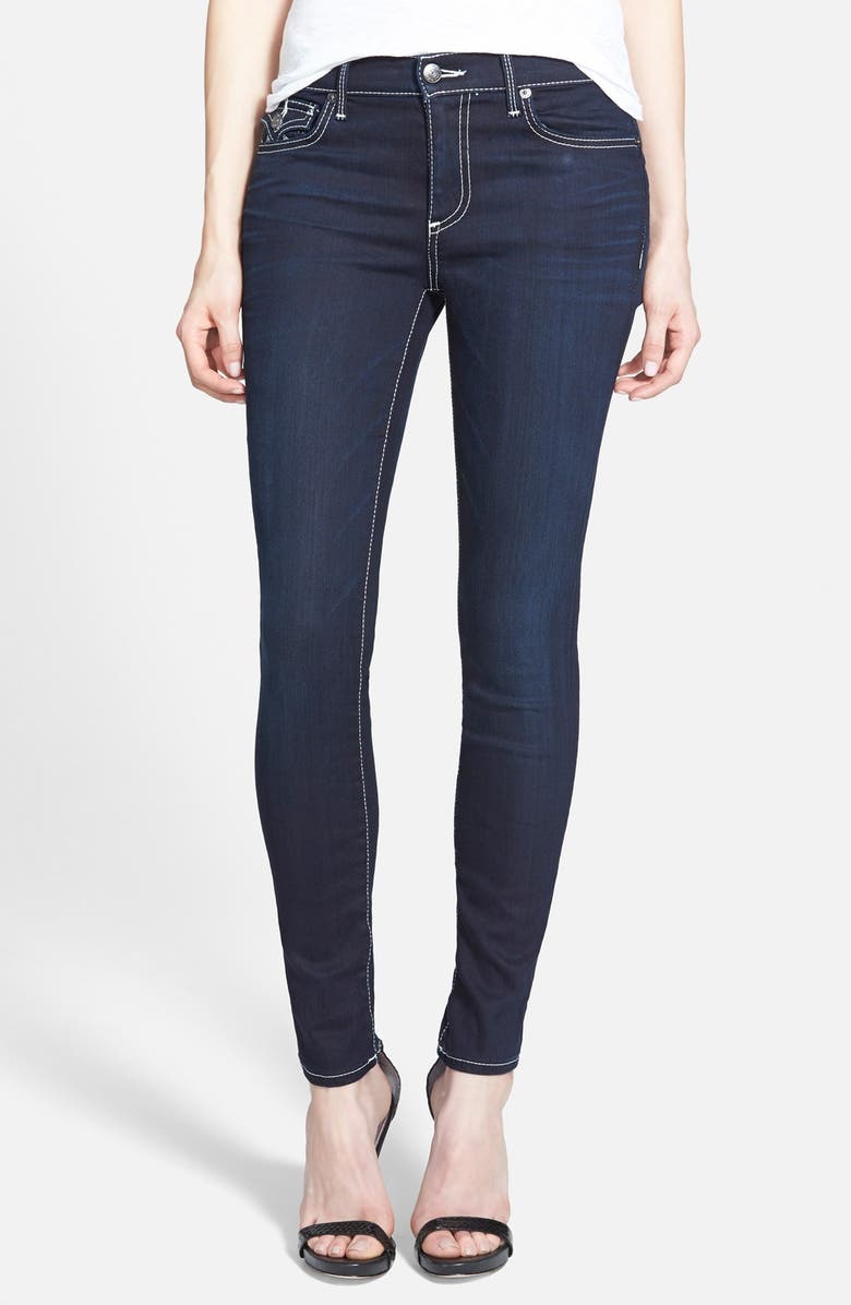 True Religion Brand Jeans 'Halle' Mid Rise Super Skinny Jeans, Main, color, 