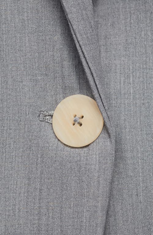 Mango Fitted Suit Jacket In Gray
