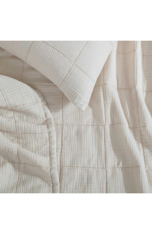 Calvin Klein Quilted Cotton Gauze Quilt & Pillow Sham Set In White