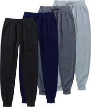 BenBen 4 Pack Mens Basic Everday Joggers Ultra Soft Fleece