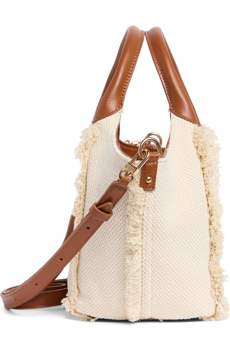 Sam Edelman Mini Sydney Frayed Bucket Tote, Alternate, color, Neutral