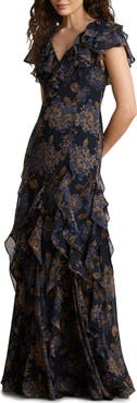 Lauren Ralph Lauren Floral Georgette Maxi Dress