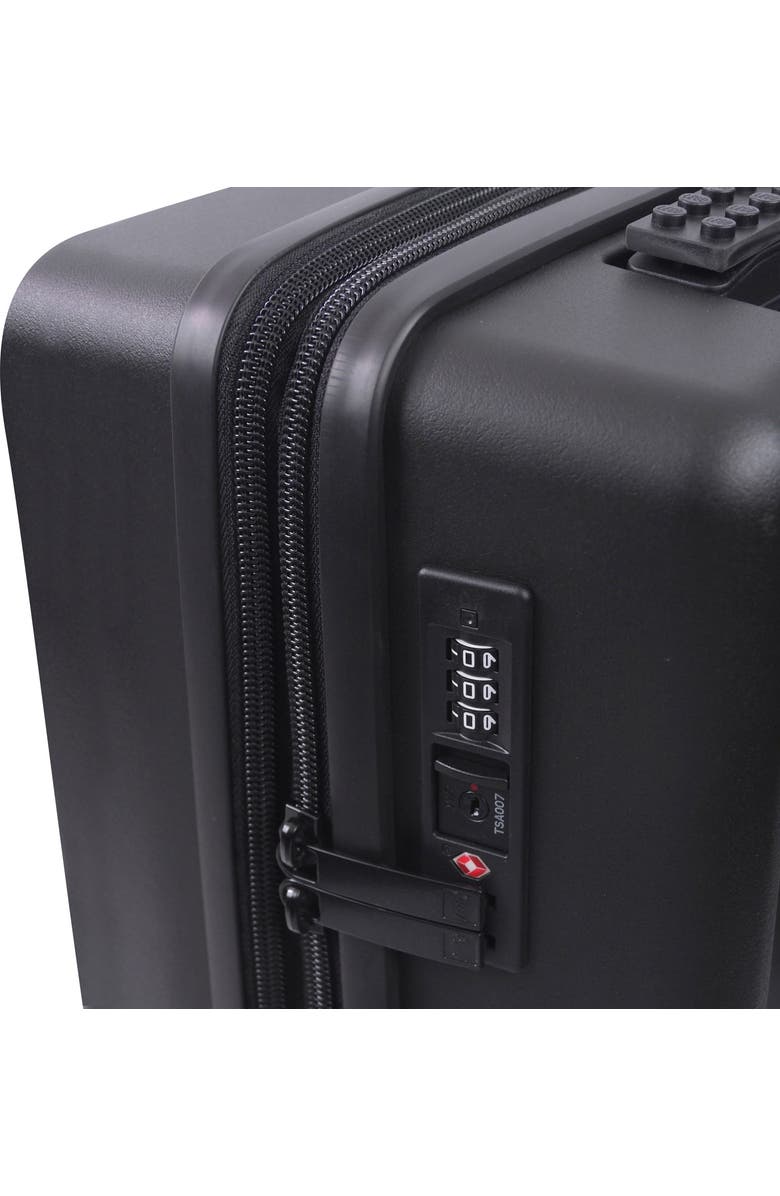 LEGO Signature Brick 2x3 Trolley Expandable 21.5 inch carry-on luggage, Alternate, color, Black