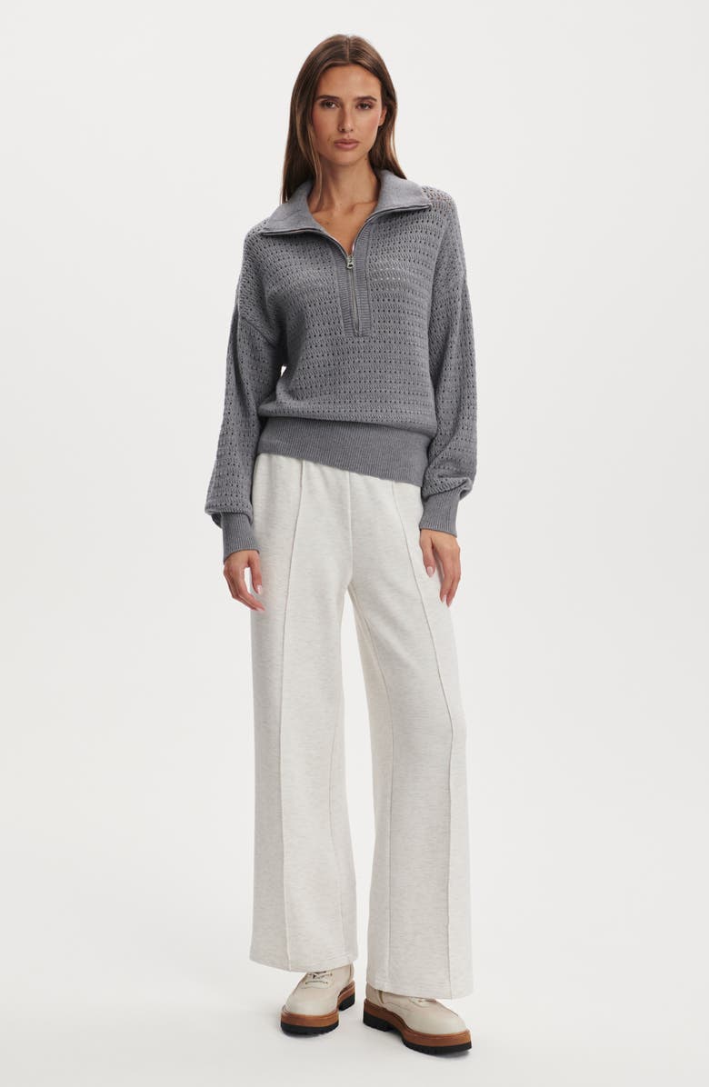 Varley Darla Half Zip Sweater, Alternate, color, Silver Filigree