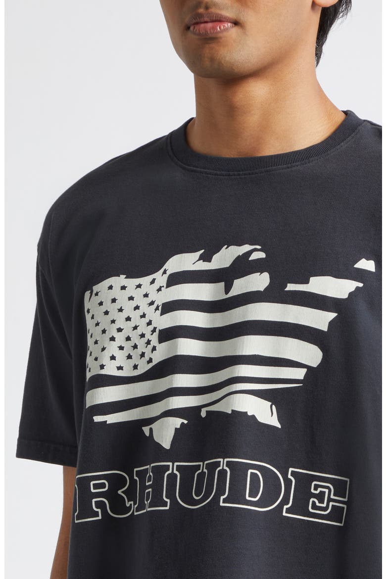 Banner Graphic T-Shirt, Alternate, color, VINTAGE BLACK / WHITE