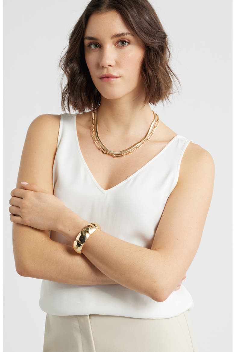 Layered Chain Necklace, Alternate, color, GOLD